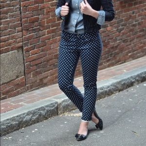 J.CREW Toothpick Jean in Polka Dots